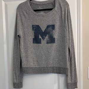 4 for $20 Sale - Gray Sweatshirt with Navy M Logo